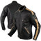 A-Pro Anilin Veste en cuir avec protections CE pour moto et scooter Doublure thermique Blanc Taille L