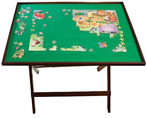 Bits and Pieces - Foldaway Jigsaw Puzzle Table - Set Up Puzzle Fun Anywhere - Folds Flat for Easy Storage When Not In Use - Puzzle Accessories