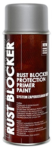 6er Sparpack 400 ml Rust Blocker 4in1 Metallschutzlack Rost Stop Lack SILBER matt RAL 9006 , 4in1 -Haftvermittler - Aktiver Rostschutz - schnelltrocknender Lack - effektiver Schutz