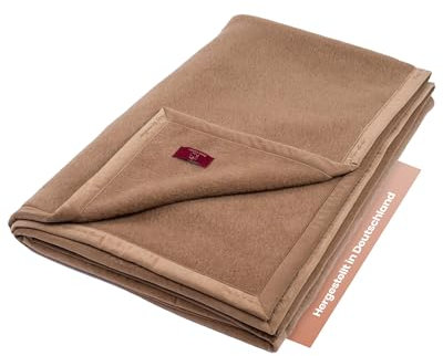 Ritter Decken Maharani Kamelhaar-Decke 150x200cm | 100% Reines Kamelhaar | Naturbelassen | Temperatuausgleichend | Ideale Tagesdecke | Kamelfarben