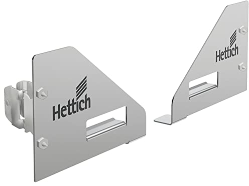HETTICH 9257323 AvanTech You Verarbeitungshilfe (Bohrhilfe) BlueJig 105 für Schubkästen zum Ankörnen der Frontbefestigung, Silber