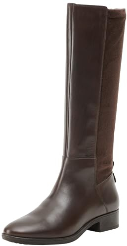 Geox D Felicity - Stivali alti al ginocchio da ragazza, Caff, 4 UK