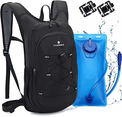 TTIAISHLE hydration backpack with 2L water bladder hydration pack (black)