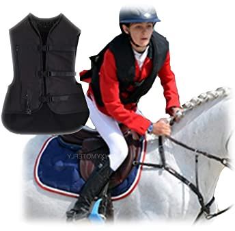 Gilet Airbag per Equitazione Equestre Cappotto Da Gara Giacca Motocross Air-Bag Da Equitazione Gilet Airbag Da Moto Traspirante per Bambini/uomini/donne ( Colore : Nero , Taglia : M )