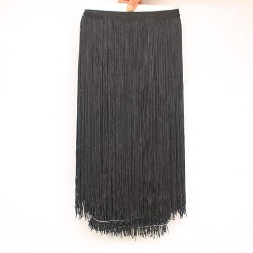 YOGAYE Flecos de Encaje de 10 Metros y 50cm de Largo, Recorte de Flecos con borlas para Vestido Latino DIY, Accesorios de Ropa de Escenario, Cinta de Encaje