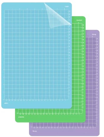 Tappetino da Taglio per Cricut Joy Xtra, Tappetini da Taglio Autoadesivi 3 Pezzi Varietà Grip Cutting Mat, Antiscivolo Durevole Tappetino Accessori di Ricambio per Cricut