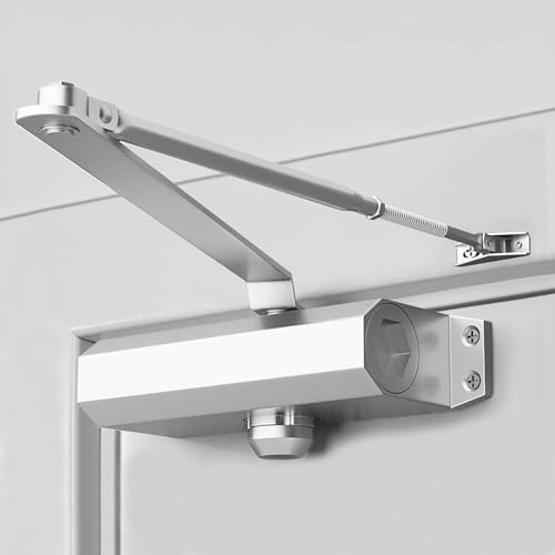 Lxoraziy Automatischer Türschließer, Türschließer Innentür, Gestängetürschließer, Einstellbarer Hydraulischer Türschließer, für einflügelige Türen bis 900 mm Flügelbreite