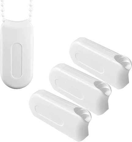 Niaciswe Outil de chaîne de Perles pour Stores enrouleurs 4 pcs Blanc 3,7 cm x 8 cm, Accessoire Durable pour Stores enrouleurs en Corde pièces de Rechange pour Un Levage en Douceur et Un Look soigné