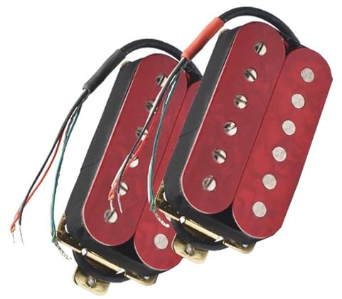 1 Set Rot E-Gitarre Humbucker Einstellbare Schraube Pickup Coil Split Pickup Teile Ersatzteile Für E-Gitarren-Tonabnehmer