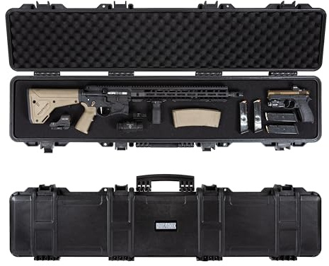 Durabox All Weather Hard Case 49 x 12 x 5” – TSA Approved Rifle Case with Customizable Foam, Ergonomic Handle - Waterproof Travel Case for Rifles, Guns, Shotguns, Ammo, Scopes and Other Gear