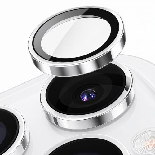 TORRAS für iPhone 16 Pro/16 Pro Max Kameraschutz ProLens Air, Silber | Bruchsicherer Militärgrad [0 Staub, 0 Blasen] Kratzfest & Sturzsicher HD-Klare Kamera schutz 9H+ Härte & Einfache Montage