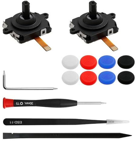 DEFIYEAR 2 Pcs for Oculus Quest 2 Controller - Silicone for Oculus Quest 2 Controllers Joystick Replacement Kit, Analog Thumb Stick Repair Set for Joystick Caps & VR Controller Repair Tools