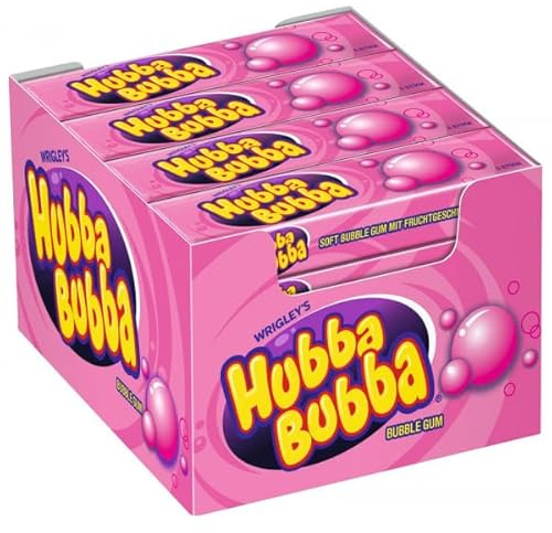 Hubba Bubba Gomme da Masticare Gusto Frutta, Confezione da 20, 700g, Rosa