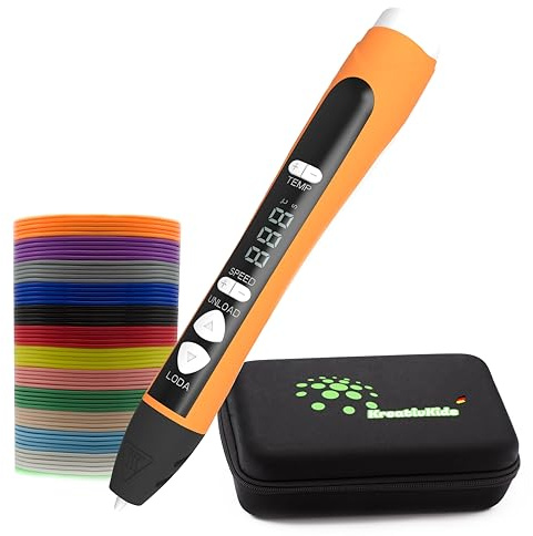 Penna 3D nuovo design 12 colori PLA Filamento. Penna per stampa 3D con schermo LCD, per bambini e adulti.