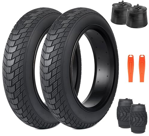 ZUKKA E-Bike Reifen 16/20x3 Zoll Faltbarer Fett Fahrradreifen 30TPI Plus Schlauch 16/20x3.0 AV35mm für Folding Bead Tire Elektrofahrrad Reifen Kompatibel Wide Mountain Snow Bicycle