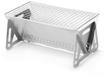 Hosoncovy Stainless Steel Outdoor Foldable Campfire Grill Camping Picnic BBQ Rack (M)