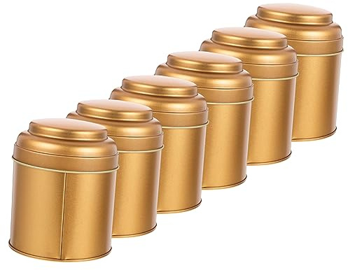 SOIMISS 6 Piezas Lata De Té Tapa Doble Hermética Para Alimentos Botes Pequeños De Cocina Botes De Té Domésticos Organizador De Bolsitas Cocina