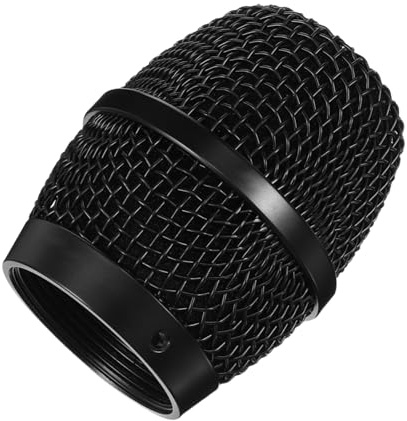 DECORNIJIA Rejilla Metálica para Micrófono con Filtro Anti-ruido de Malla Compatible para Micrófonos Dinámicos Ktv Estudio y Actuaciones Repuesto para Mejora de Sonido