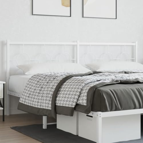 Frdhee Wandkissen Bett, Kopfteil Metall Weiß 200 cm Kissen Rückenkissen für Betthaupt Bettzubehör Schlafzimmer, Schlafzimmer Kopfteil