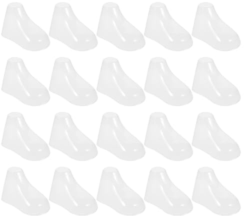 NOLITOY 40 Pezzi Supporti per Stivaletti e Calzini in Plastica Trasparente, Modelli Piedi Finti Leggeri per Esposizione Scarpe, Conservazione Forma e Protezione Durata Scarpe