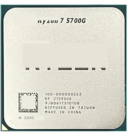 R-yzen 7 5700G CPU 4.6GHz 8-Core 16-Thread R7 5700G L3=16M 7NM Socket AM4 DDR4 Processore 65W ma senza dispositivo di raffreddamento