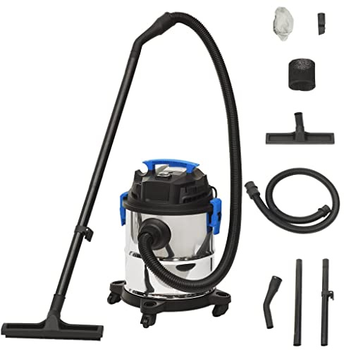 Ordellia Aspirateur Sec et Humide 1200 W 20 L en Acier Inoxydable pour Voiture Maison Camping-Car avec Fonction 3 en 1, Grande capacité, Flexible, idéal pour Sol Tapis parquet carrelage