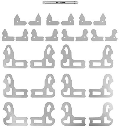 Accusize - 26 Pcs/Set Radius Gauge Set Metric 0.5 mm - 13.0 mm Gauges with Holder, #EG02-5026