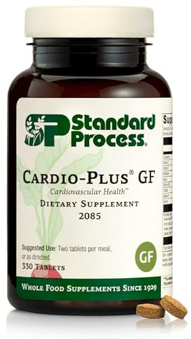 Standard Process Cardio-Plus GF - Supports Heart Health & Circulation - Cardiovascular Support with Vitamins B6, C & E - Includes Niacin & Selenium - Gluten-Free, Non-Dairy & Non-Soy - 330 Tablets