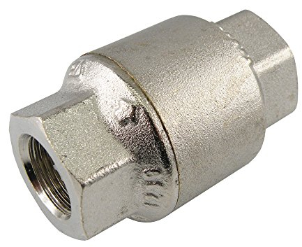 Rückschlagventile leichte Bauform, bis PN 12 - G 3/8 bis G 4 für Druckluft Wasser (G 3/8, Werkstoff: Messing vernickelt)