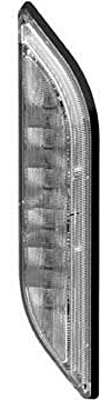 HELLA 2BA 013 335-051 Blinkleuchte - Shapeline Style Slim - LED - 12/24V - geklebt/Anbau - Lichtscheibenfarbe: glasklar - Stecker: AMP - 2-polig - vorne links - Menge: 1