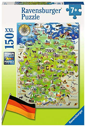 Ravensburger Kinderpuzzle 10049 - Meine Deutschlandkarte - 150 Teile, Green