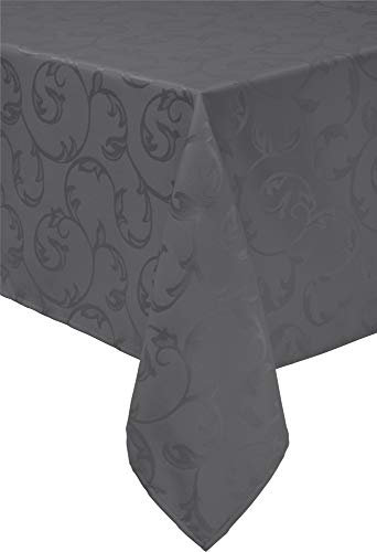 Erwin Müller Tischdecke Greven abwaschbar anthrazit Größe 130x250 cm