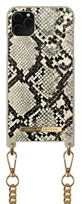 IDEAL OF SWEDEN Handy-Halskette mit Hülle für iPhone 11 Pro Max/XS Max mit passendem Riemen (100 – 115 cm), Handykette geeignet für die Verwendung mit kabellosen Ladegeräten (Desert Python)