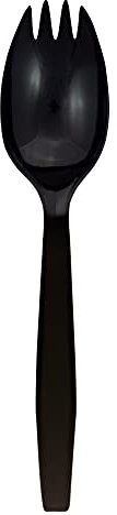 The Safety Zone CPPMDSKBKE1 Medium Weight Polypropylene Spork Bulk Ebony 1000/Case