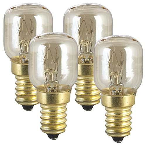 4 ampoules pour four E14 / T26 / 100 lm / 25 W/blanc chaud [Luminea]