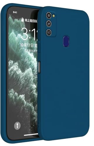 Topme Cover per Samsung Galaxy M21 / Galaxy M30s (6.4 Inches) Custodia Case, Protezione Della Pelle Della Custodia in Silicone Tpu - Blu zaffiro