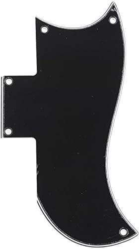 E-Gitarren-Schlagbrett 3-lagiges Schwarzes 5-Loch-Schlagbrett Aus Kunststoff Für For SG-Gitarren