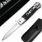 ohmonlyhoo IKORES Klappmesser mit G10 Griff, Einhandmesser mit Nylonscheide und Taschenclip, tolles Geschenk für Männer und Frauen, Mirror Silver