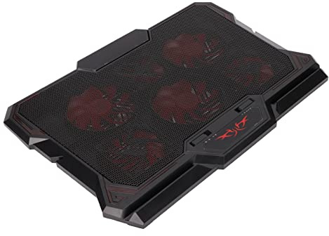 Laptop Cooler Ultra Thin USB Powered Laptop Cooling Pad Speed 6 Noiseless Fans with LED Screen for 12in to 17.3in Laptops