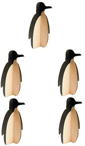 Alipis 5 Stücke Handgefertigten Holz Gläser Organizer Pinguin Design Brillen Lagerung Rack Dekorative Ständer