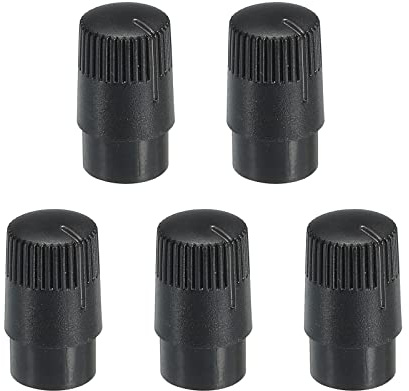QUARKZMAN Knöpfe Potiknöpfe Potentiometer Drehknopf ABS Gitarre Knopf für 6mm D Typ Welle E-Gitarren Verstärker Stereoanlagen Bass Lautstärke Ton 180° Drehknopf Schwarz 5Stk