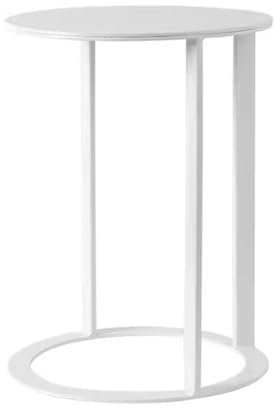 BcoMfy Couchtisch Kreativer C-förmiger Beistelltisch, runder Kleiner Couchtisch aus Metall, EIN Couchtisch neben dem Sofa am Bett Einer Gastfamilie (Color : White, Size : 35x47.5cm)