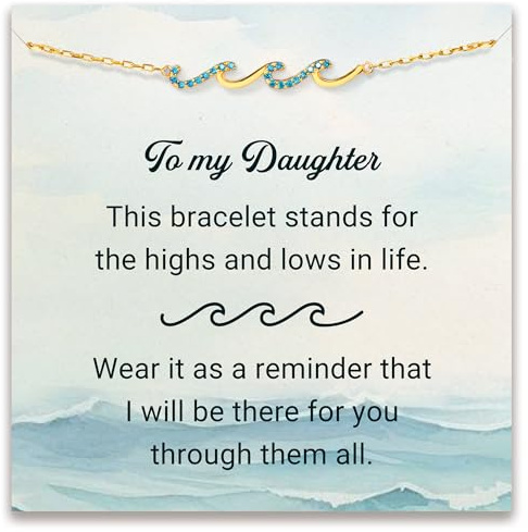 STORYJEWELLERY Födelsedagspresenter till kvinnor, gåvor till syster mamma dotter och vän, 30:e 40:e 50:e 60:e födelsedagspresenter för kvinnor, vågarmband för syster mamma och dotter, pensionsgåva