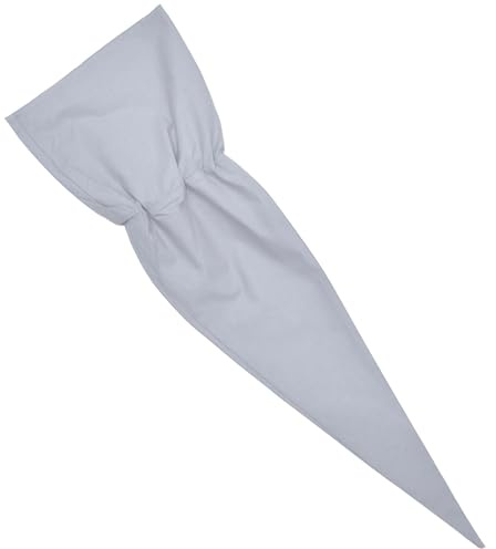 Schultüte Kissenbezug 70cm Zuckertüte Stoff Rohling Grau | Schultütenkissen Kissenüberzug mit Reißverschluss 100% Baumwolle Kopfkissen Kegel Form Kissenhülle für Jungen Mädchen