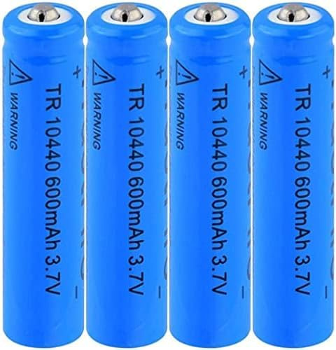 AAA 3.7 V Puissant Li-ION Rechargeable 10440 Capacité 600 MAh Batterie Lithium Li-ION Batteries. pour Batterie Externe LED Lampe De Poche.4 PIÈCES