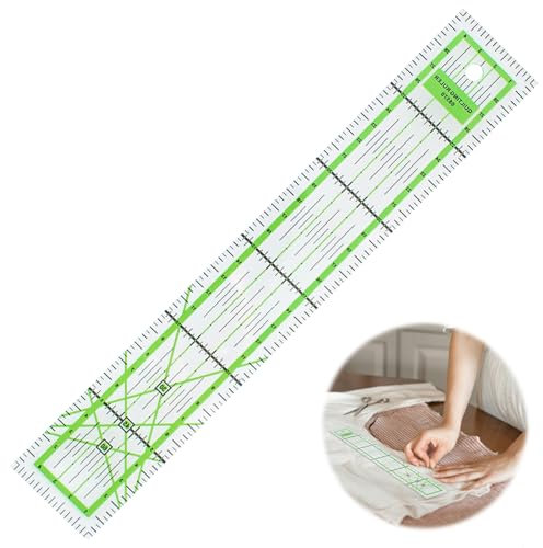 30 x 5 cm Handmaß,schneiderlineal,nählineal,Messlineal aus Acryl,Lineal Nähen mit Winkelanzeigen,für zum Quilten, Nähen und Patchworken Präzises Nählineal