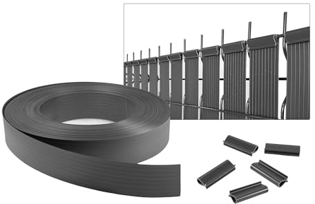 Casanoov PVC Sichtschutzstreifen 60m BALDO B.46mm Grau
