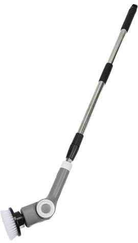 Electric Spin Scrubber, 3 Speeds Cordless Power Shower Scrubber with 7 Brush Heads for Bathroom Kitchen, Built in Display and Smart Functions Ideal for Tasks