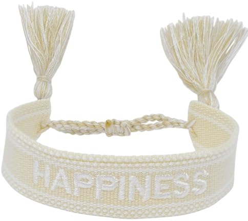 Selfmade Jewelry Stoff Armband in Beige, Web und gewebtes Design - Ideale Geschenke für frauen, perfekte kleine Geschenke, charmante kleine Geschenke für Frauen - Geschenkidee