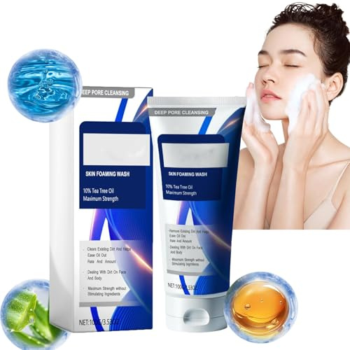 Neue Acne Foaming Wash Akne Schaumwäsche Daily Facial Cleanser Gesichtswaschmittel Tiefenwäsche Porenöl BHA Gel Peeling Porentiefe Reinigung für das Gesicht 100g (1PC)